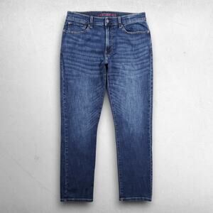 Lucky Brand 121 Slim Straight Jeans Men 32x32 Blue Stretch Faded Modern